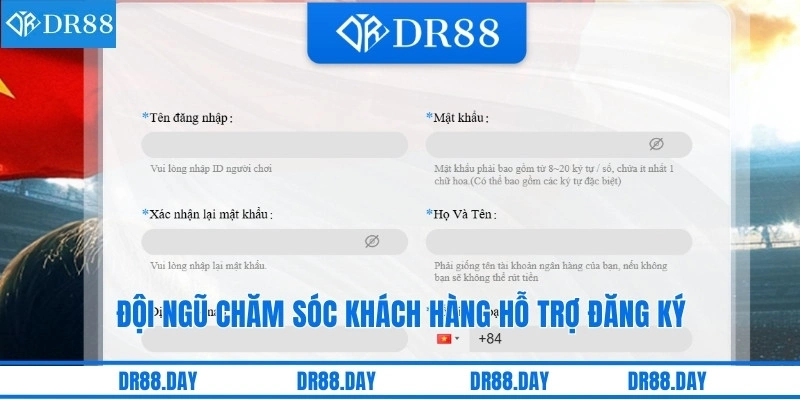 Đội ngũ sóc khách hàng hỗ trợ đăng ký